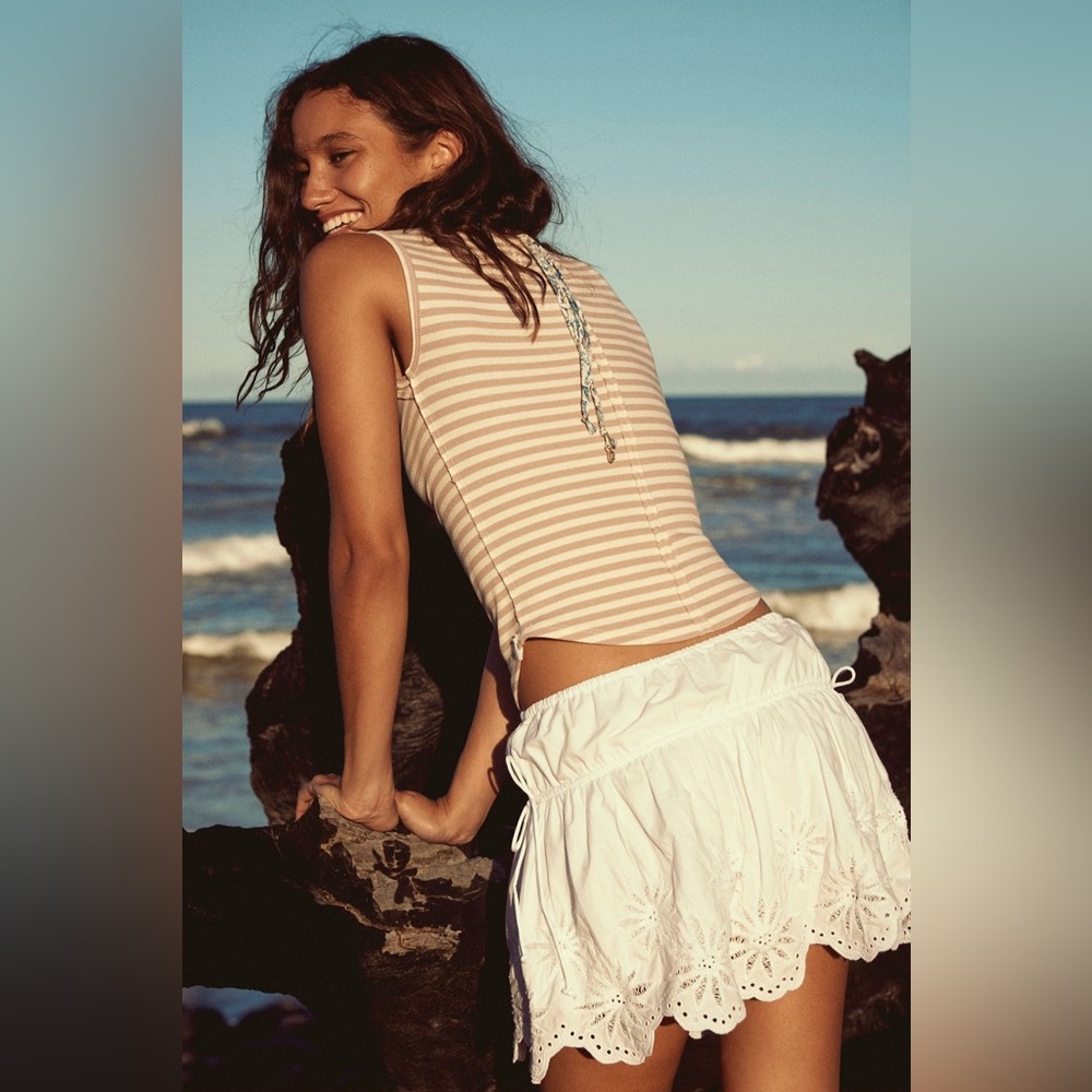 Free People Wildest Dream Mini in White size Large NWT
